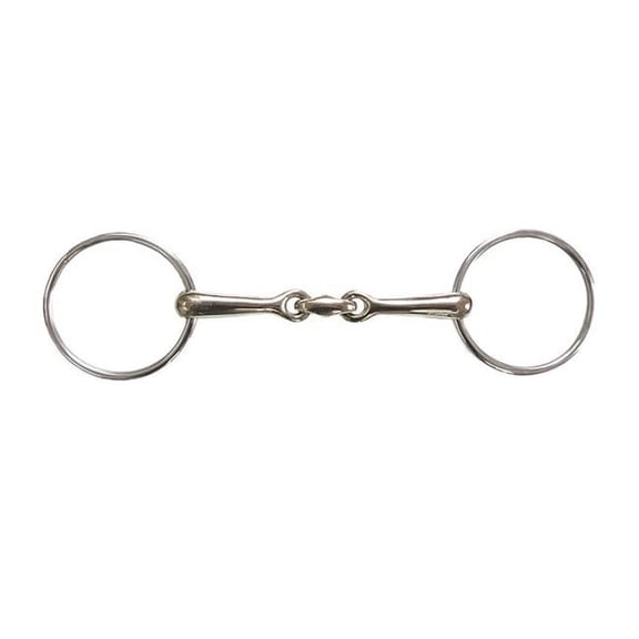 Jacks 20154-5-1-4 German Silver Horizontal Elliptical Link Bradoon Bit - 5.25 in.