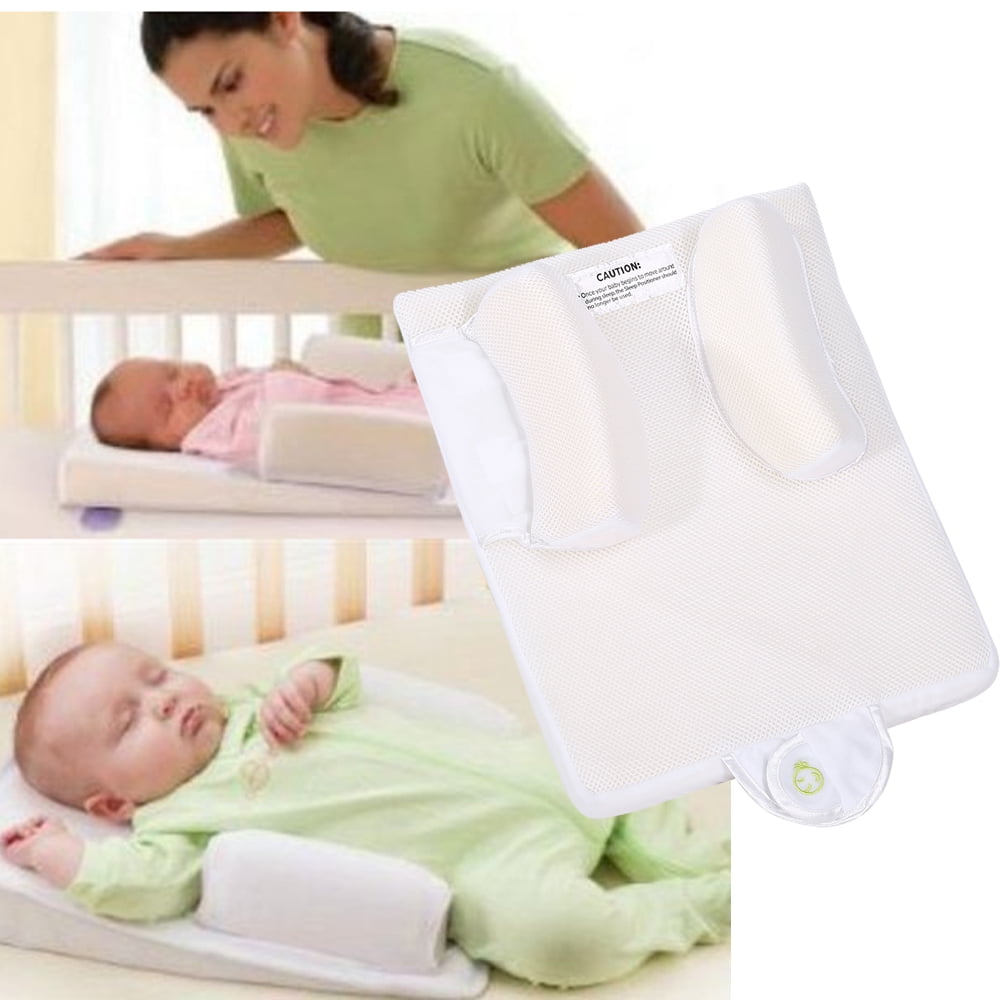 Baby Infant Newborn Anti Roll Pillow Sleep Positioner Prevent Flat Head Cushion