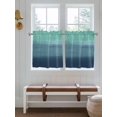 thumbnail image 2 of Teal Blue Ombre 2 Panel Kitchen Curtains for Small Windows, Modern Abstract Art Texture Bathroom Tier Curtain, Short Window Treatment for Bedroom/Living Room 55"x24", 2 of 6