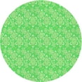 thumbnail image 1 of Ahgly Company Machine Washable Indoor Round Transitional Emerald Green Area Rugs, 3' Round, 1 of 7