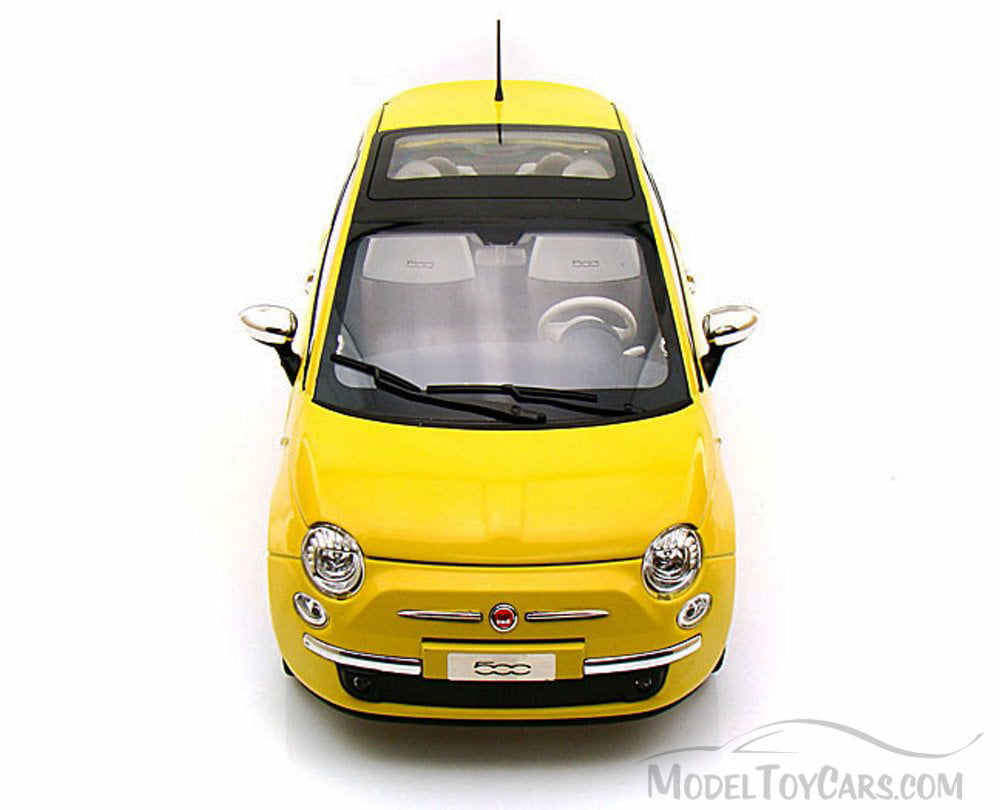 Fiat 500 Lounge w/ Sunroof, Yellow - Norev 187741 - 1/18 Scale Diecast  Model Toy Car
