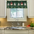 thumbnail image 2 of Yayeee Kitchen Valance Rod Pocket 54" x 18" Living Room Window Curtain, Christmas Santa Hats, 2 of 6
