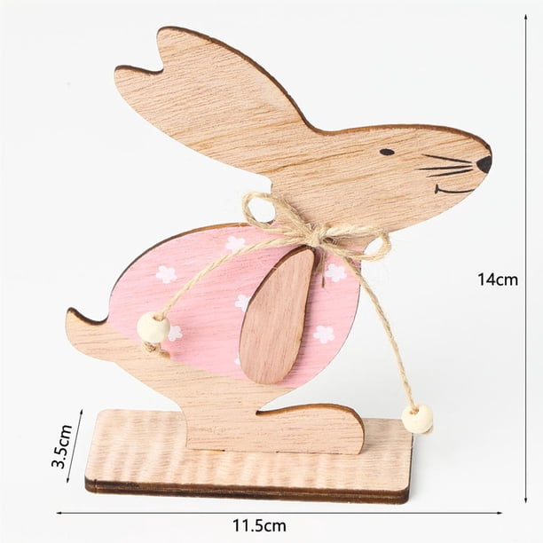 Naiovety Conejito de artesanal forma de huevo de Pascua feliz conejito de Pascua decoraciones de fiesta hecho a mano decoración de Pascua huevo Almacenamiento y organización del hogar Naiovety HA022492-00