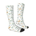 thumbnail image 3 of Balery Sea Creatures Printed Novelty Socks Men's Women's Crew Socks Sports Socks Knee High Socks Cotton Socks Quirky and Cool Socks, 3 of 9