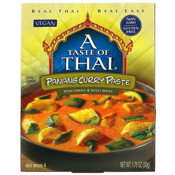 A Taste Of Thai, Panang Curry Paste, 1.75 oz (50 g) Pack of 3