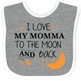 thumbnail image 3 of Inktastic I Love My Momma to the Moon and Back Boys or Girls Baby Bib, 3 of 4