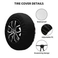 thumbnail image 2 of Wukai Heart Panda Print Spare Tire Cover for RV Trailer,Waterproof PVC Faux Leather Wheel Cover Fit for Truck,Trailer,RV,SUV,Camper and Most Vehicle-17 inch, 2 of 6