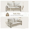 thumbnail image 6 of Loveseat Sofa,60" Chenille Sofa Love Seat Couch Upholstered Couch for Living Room,Beige, 6 of 7