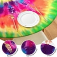 thumbnail image 4 of Colorful Tie Dye Pattern Round Fitted Tablecloth with Elastic Edge,Dining Table Cover Waterproof,Outdoor Round Tablecloth for Camping,Dining,Indoor and Outdoor, 4 of 7