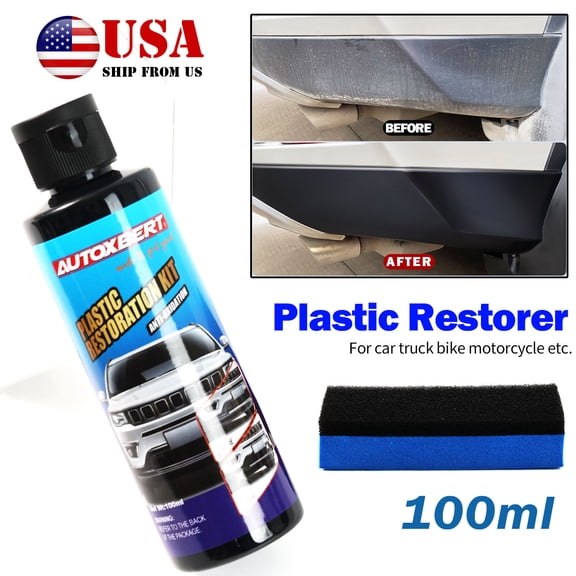 100ml 3.4Oz Car Plastic Restorer Trim Restoration Kit Revitalizing Coating Agent