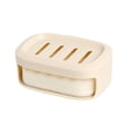 thumbnail image 1 of Nousehold Essentials Suction Cup Wall-mounted Soap Box Bathroom Double Soap Rack With Sponge Cleaning Soap Box Household Soap Rack Household Items on Clearance, 1 of 1