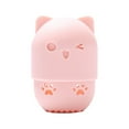 thumbnail image 2 of Porte-éponge Réutilisable Lavable en Forme de Chat Porte-éponge Cosmétique Porte-Éponge Étui de Voyage en Silicone, 2 of 5