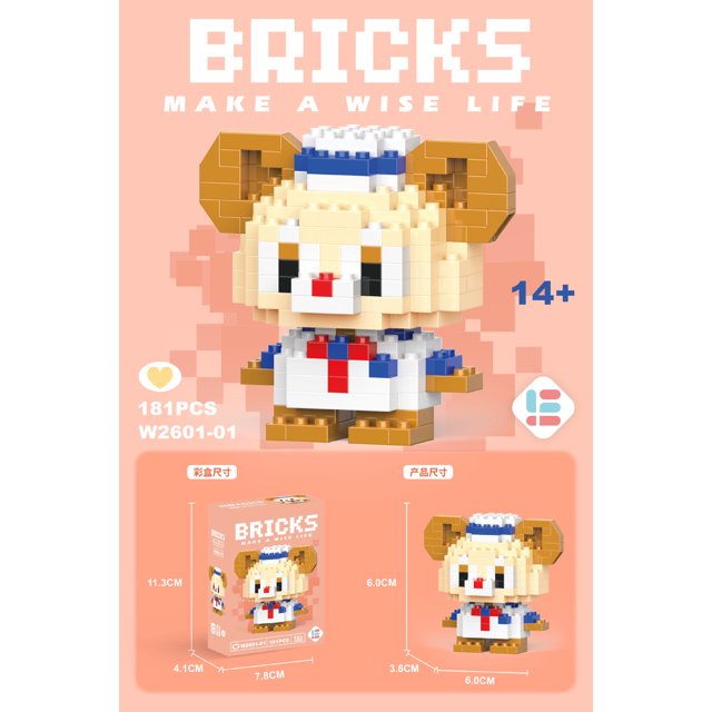 Figuras de acción en miniatura de Super Mario Bros, LiLo, Stitch, Sanrio, Hello Kitty, Buliding Blacks, juguetes de ensamblaje, regalos de cumpleaños para niños
