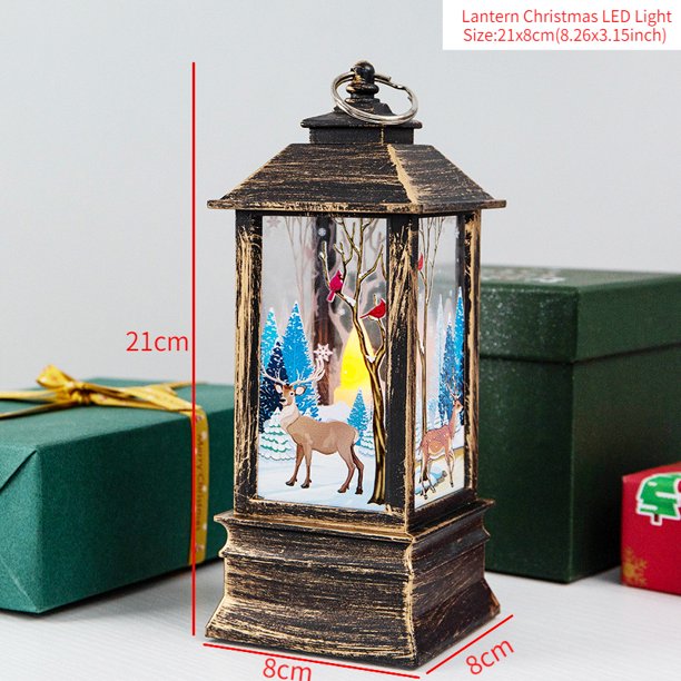 Santa Claus Lantern Christmas LED Light Merry Christmas Decor for Home 2022 Xmas Tree Ornaments Navidad Xmas Gifts New Year