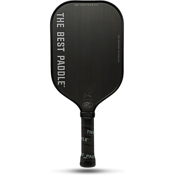 The Best Paddle Pickleball Paddle Carbon Fiber 16mm Polymer Core Elongated Handle USAPA Certified