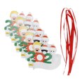 thumbnail image 1 of Adorno para árbol de Navidad Jadeshay 5 piezas de muñeco de nieve de silicona Colgante navideño, 1 of 12