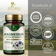 thumbnail image 4 of Magnesium Mineral Supplement 1000 mg - High Potency Magnesium Citrate for Bone, Heart Health, Nerves & Muscle Support, Nature's Magnesium Complex for Whole Body Support, Bottled in USA - 60 Capsules, 4 of 10