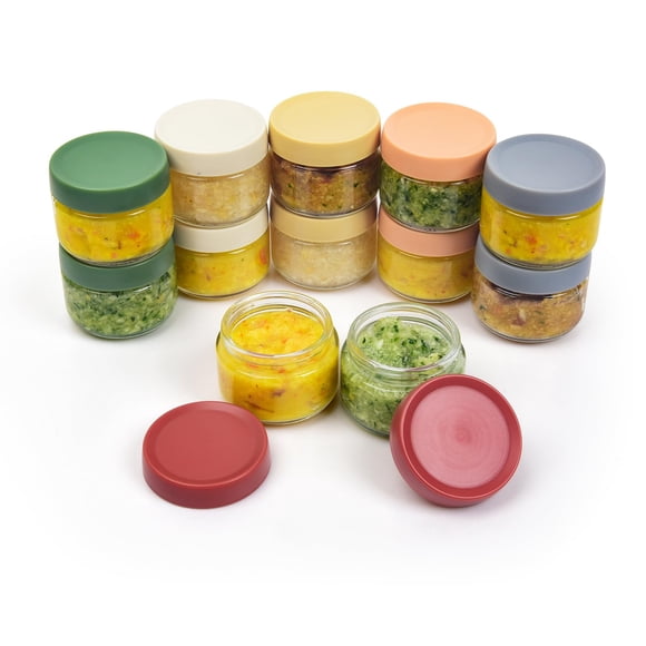 Frascos de vidrio EONJOE de 60 ml con tapas para aderezos para ensaladas, paquete de 12