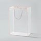thumbnail image 1 of Zhuge 10 bolsas transparentes para ramos de flores con asas, cajas de embalaje para regalos florales transparentes, bolsas de mano para flores de floristería, bodas, cumpleaños (rosa), 1 of 5