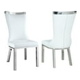 thumbnail image 2 of Milan Amelia 44.3" Faux Leather Upholstered Side Chairs in White (Set of 2), 2 of 5