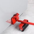 thumbnail image 4 of Herramienta para muebles móviles Elevador de transporte de objetos pesados ​​Rueda móvil Rodillo deslizante 5 ruedas fijas rojas., 4 of 6