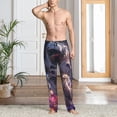thumbnail image 2 of Fotbe Astronaut In Cosmic Garden Pantalones de Pijama para Hombre, Pantalones de Dormir, Pantalones de Casa con Cintura Ajustable y Bolsillos-Large, 2 of 6