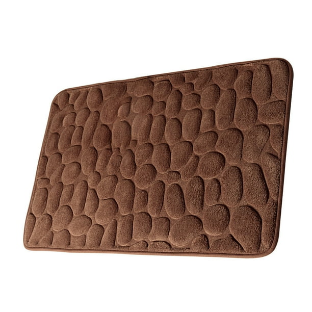 Injueey Alfombrilla de baño de secado rápido, gruesa, lavable, absorbente, para baño, gran alfombrilla de baño para entrada de baño, Juegos de accesorios de baño Café 60x90cm