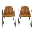 thumbnail image 2 of SAFAVIEH Tanner Mid-Century Retro Dining Chair, Cognac, Set of 2, 2 of 14