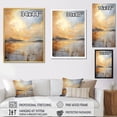 thumbnail image 4 of Designart "Paradise Of Beige And Golden Beach Sunset I" Coastal Sunset Floater Framed Canvas Prints, 4 of 5
