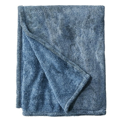 L.L.Bean Wicked Plush Throw Bayside Blue Heather Large (1000199243)
