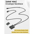 thumbnail image 5 of KeyStyle Envelope Locket Necklace with Love You Letter for Women Personalized Necklaces Jewelry Christmas Thanksgiving Day Gift for Her, 5 of 10
