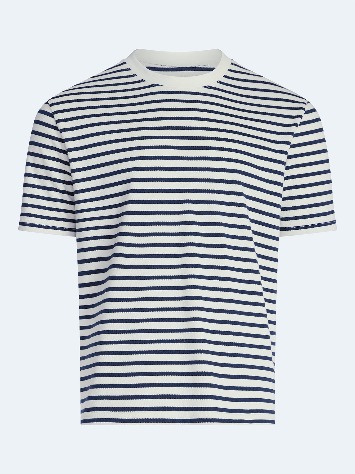 Free Assembly Striped Relaxed Heavyweight Tee with Short Sleeves, Sizes XS-3XL