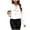 White, variant on Hurxie Womens Tops Business Casual Outfits Long Sleeve Shirts Mock Neck Twist Knot Slim Fit Soft Stretch Tees Blouses White S