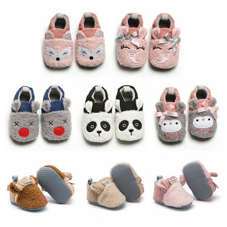 

Zhiyuan Newborn Baby Winter Cotton Liner Non Skid Shoes Slippers Boots Infant Warm Socks