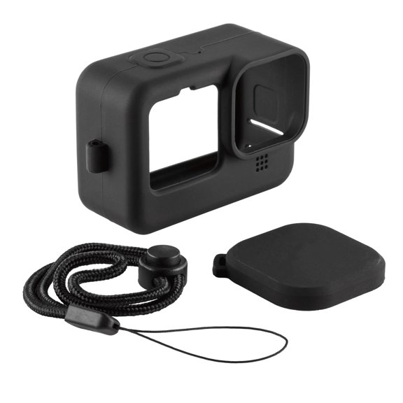 Protective Silicone Sleeve Rubber Case Lanyard Lens Cap for GoPro Hero9 Hero10 Hero11