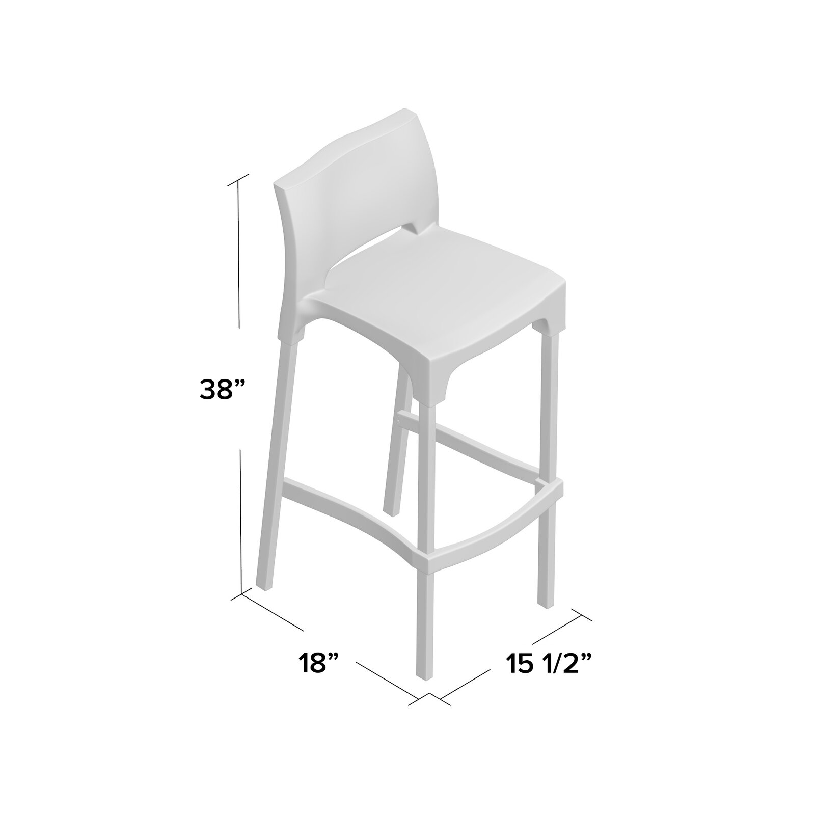 Goin Outdoor 29.5" Patio Bar Stool, Number of Bar Stools Included: 2, ISO 14001 Certified: Yes - image 2 of 2