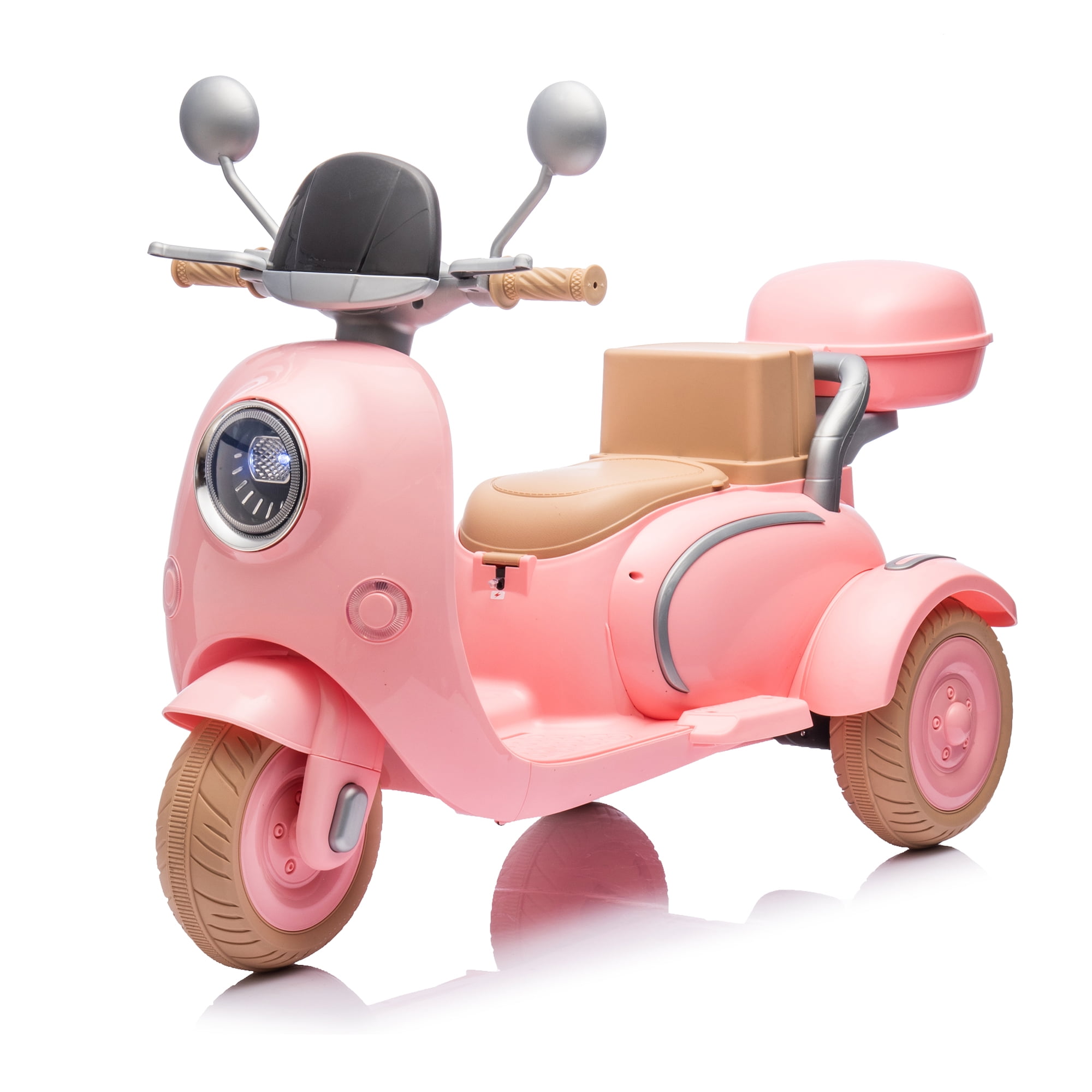 Ambifirner 12V 2WD Electric Motorcycle - Dual Seat Ride-On Toy with Bluetooth Music & Parent Seat, Anti-Slip Tires & LED Lights