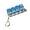 transparent blue, variant on LED Light Up 4 Key Keyboard Stress Relief Keychain Clickers Toy For Focus And Productivity