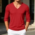 thumbnail image 5 of Kalauyu Long Sleeve Gym T Shirts for Men Mesh V Neck Quick Dry Moisture Wicking Casual Lightweight Summer Solid Workout Tops, 5 of 9