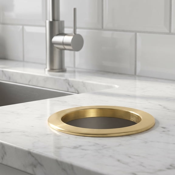 Masteelf Stainless Steel Kitchen Trash Chute Grommet, Round Metal Trash Bin Lid Cover, Trash Chute Cover for Home Use