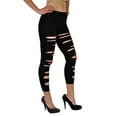 thumbnail image 2 of Vivian's Fashions Capri Leggings - Front Slashed, Junior Size (Black, Medium), 2 of 4