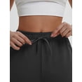 thumbnail image 4 of BALEAF Womens Yoga Capri Pants with Zipper Pockets Summer Drawstring Capris Joggers Lounge Crop 19" Black L, 4 of 7