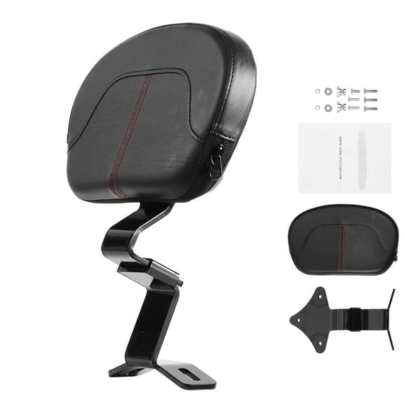 KFFKFF Motorcycle Backrest Sissy Bar, Compatible with Touring Models 2009-2024 Street Glide, Road Glide, and Road King, 12.2-Inch Height Detachable Rider Backrest, Black
