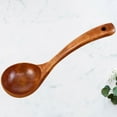 thumbnail image 2 of LOVERLYZ 1Pc Chinese Style Wooden Ladle Soup Spoon with Long Handle Rice Sugar Salt Seasoning Scoop Kitchen Utensils (Light Brown), 2 of 6