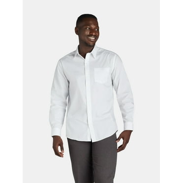 George Men's & Big Men's Classic Fit Dress Shirt with Long Sleeves, Sizes S-3XL