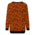 thumbnail image 5 of Lolmot Sweatshirt for Women Halloween Tops Plus Size Interesting Graphic Print Round Neck Long Sleeve Sweatshirt Elegant Pullover Tops Halloween Gifts for Ladies, 5 of 5