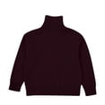 thumbnail image 6 of Sweaters For Women Solid Color Loose One Word Shoulder Exposed Shoulder Hood Pullover Sweater Spring Autumn Windproof Warm Knitted Tops L Womens Sweaters, 6 of 9