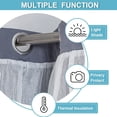 thumbnail image 4 of Layered solid room dark blackout and transparent ring top curtains, 4 of 5
