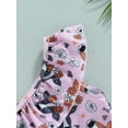 thumbnail image 6 of Wassery Western Kids Girls Summer Swimsuit 1T 2T 3T 4T 5T 6T Little Girls Sleeveless One Shoulder Ruffle Bathing Suit, 6 of 8
