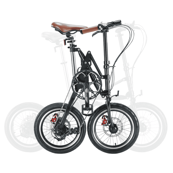 Bike for Women, 16" Foldable Bike for Adults with 1-Second Fold Tech, 33lbs Ultra-Light & 95% Pre-Assembled, Shimano 7-Speed for Commute & Travel